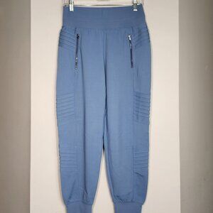 Athleta Venice Moto Jogger Pants 4 Pockets Size S Cottage Blue EUC